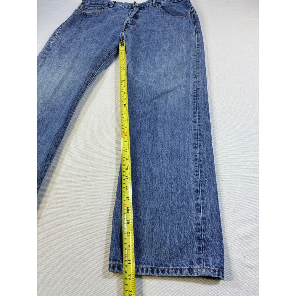 Vintage Levis‎ 501 Mens Straight Leg Blue Denim Button Fly Jeans 38x30